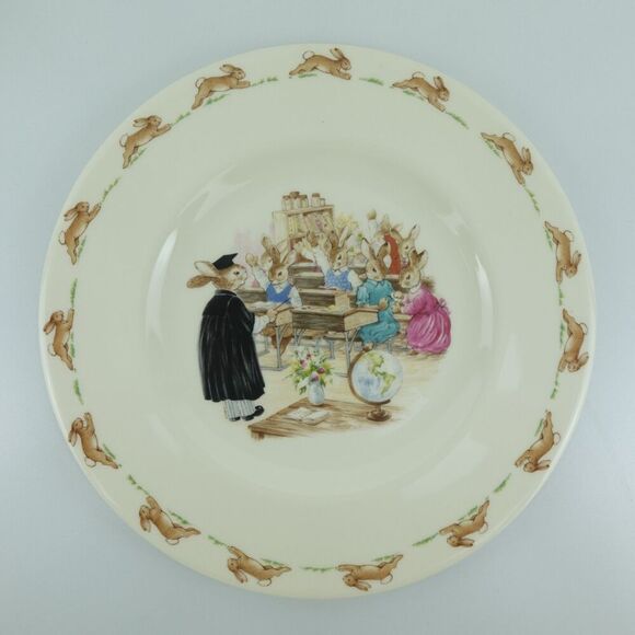 Royal Doulton Bunnykins English Fine Bone China Plate, Bowl & Cup Set 1988 - Picture 11 of 16